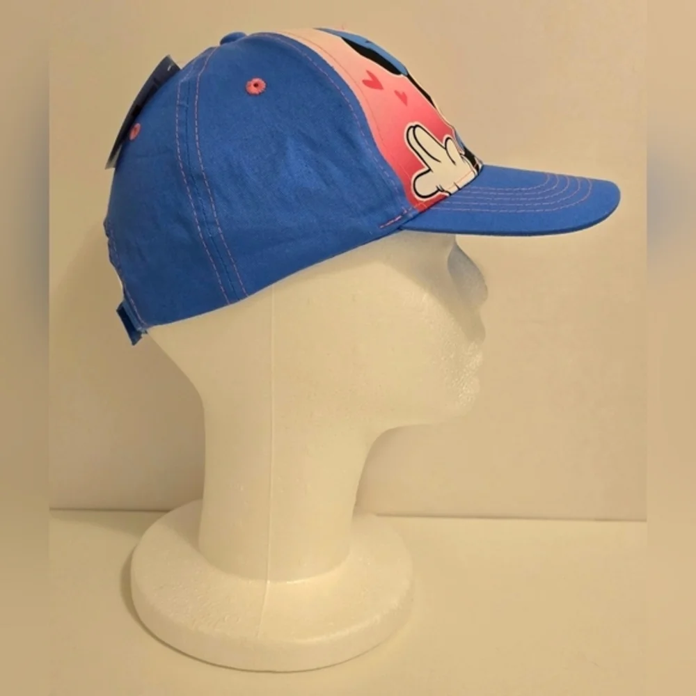 🆕️‎ NWT Girl's Disney Minnie Mouse Velcro Hat. Pink & Blue